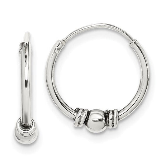 Beaded Endless Hoop Earrings