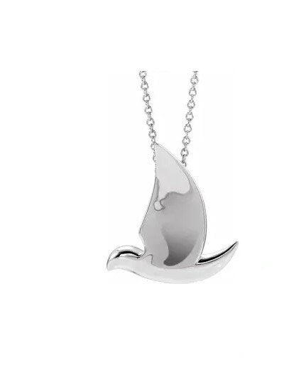 Sterling Silver Holy Spirit Dove 16-18" Necklace