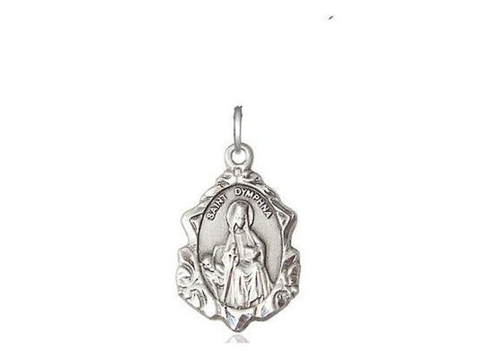 St Dymphna Sterling Silver Pendant (NO CHAIN)