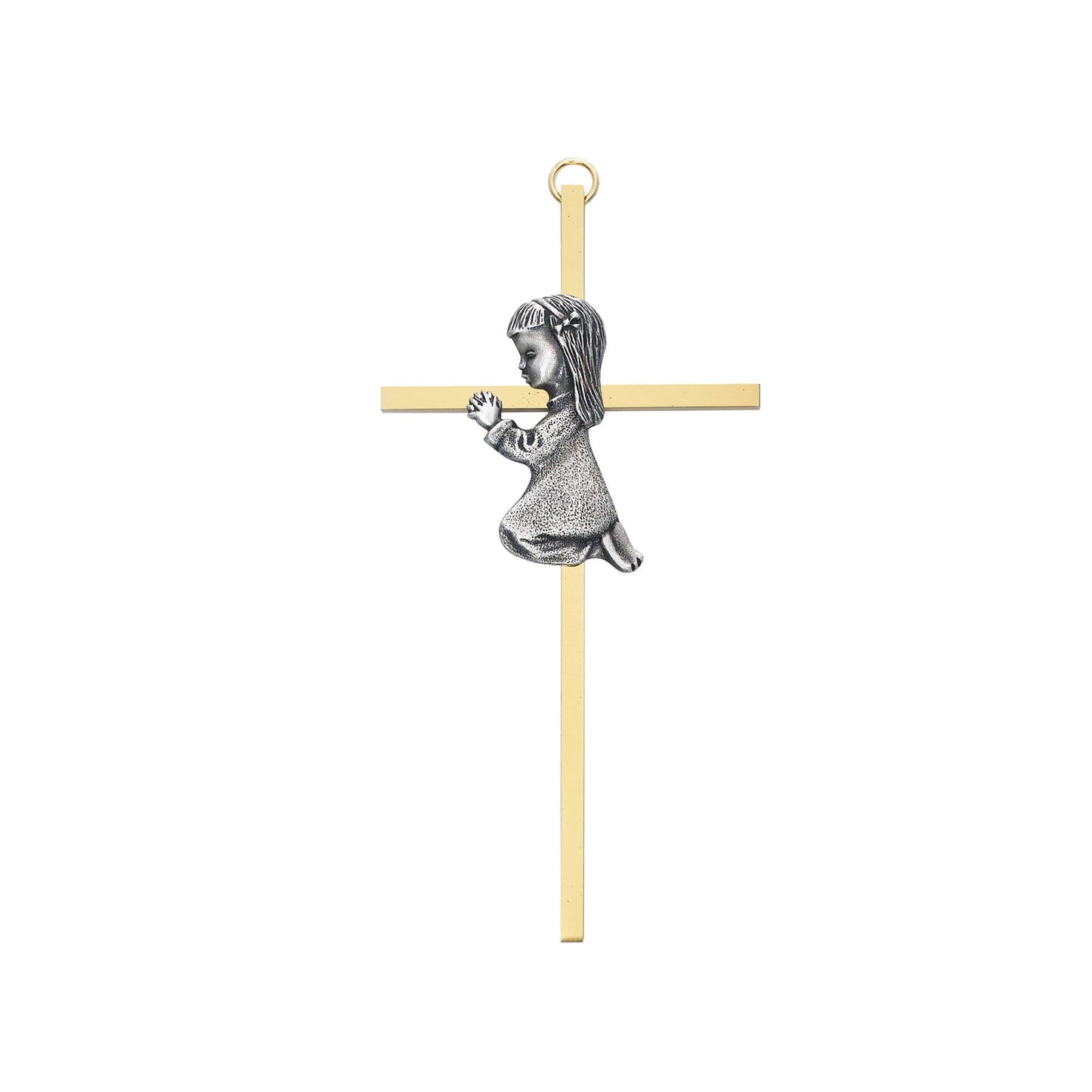 Two Tone Girl Wall Cross 6"