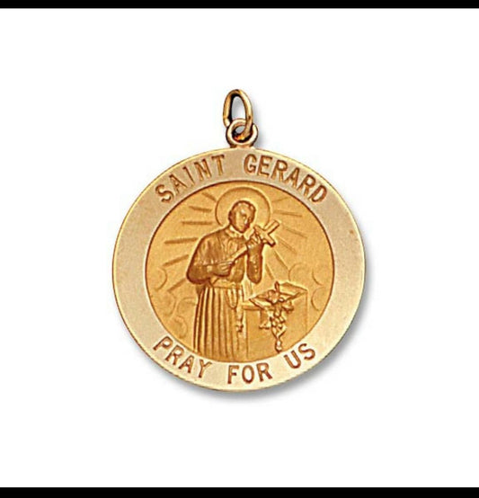 Yellow 1" Round Solid St. Gerard Medal