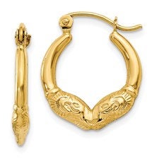 Polished Ram Hoop Earrings