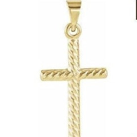 Yellow 12.3x8.5 mm Cross Pendant