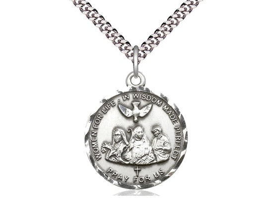 3-Doctors Sterling Silver Pendant on a 18 inch Sterling Silver Light Curb Chain.