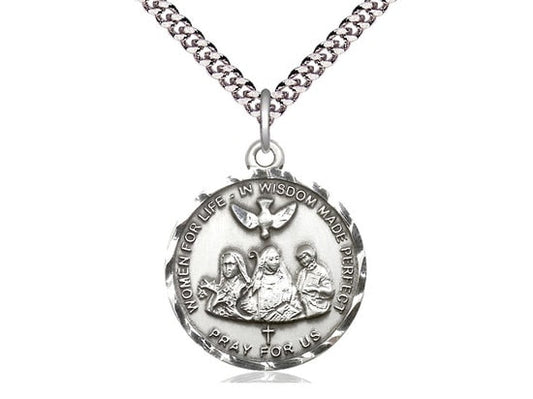 3-Doctors Sterling Silver Pendant on a 18 inch Sterling Silver Light Curb Chain.