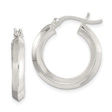 Knife Edge Hoop Earrings