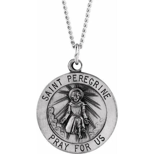 St. Peregrine Sterling Silver 18" Necklace