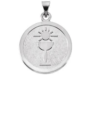 Silver Blessed Sacrament Pendant Medal