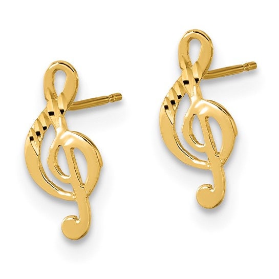 Musical Note Post Earrings