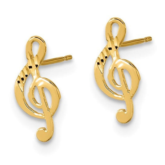 Musical Note Post Earrings