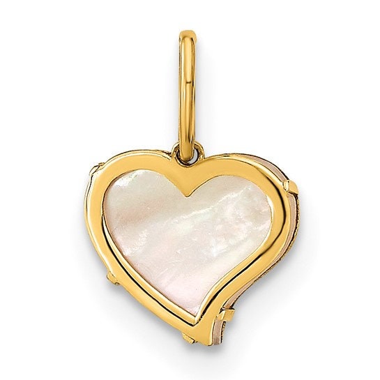Mother of Pearl Heart Pendant