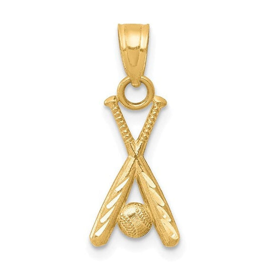 10k Baseball Bats Charm