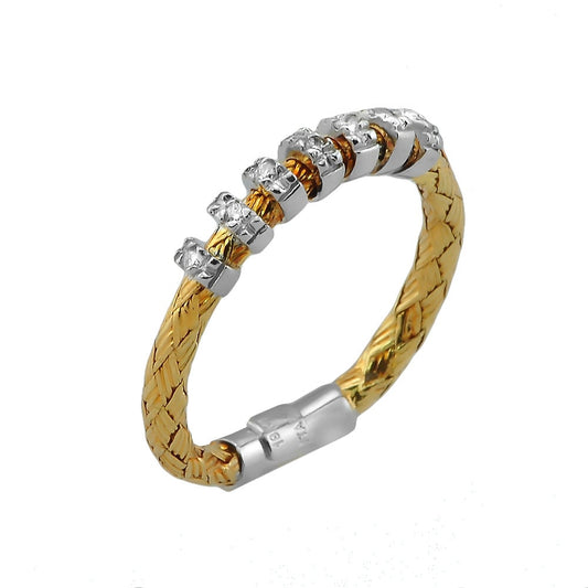 Yellow gold Diamond Band Ring