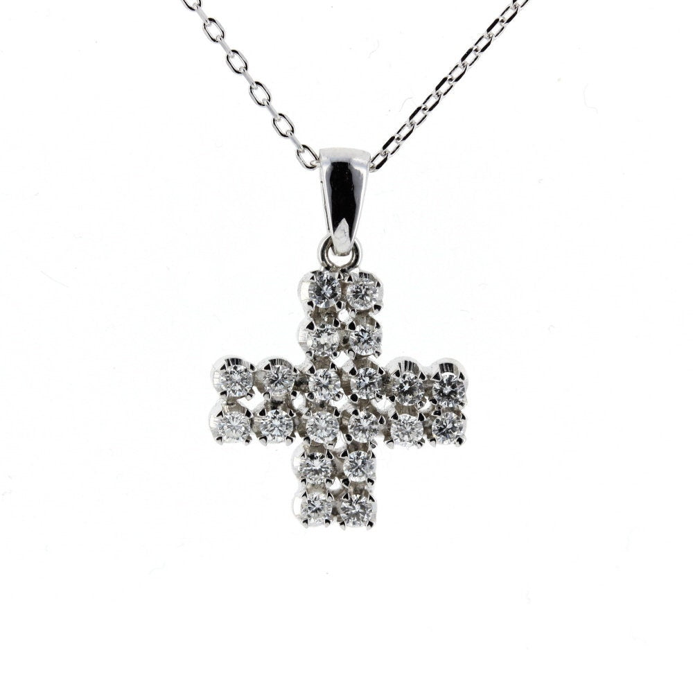 White Gold Cross Pendant