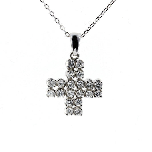 White Gold Cross Pendant