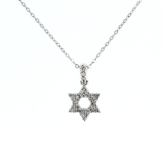 Diamond Star of David Pendant