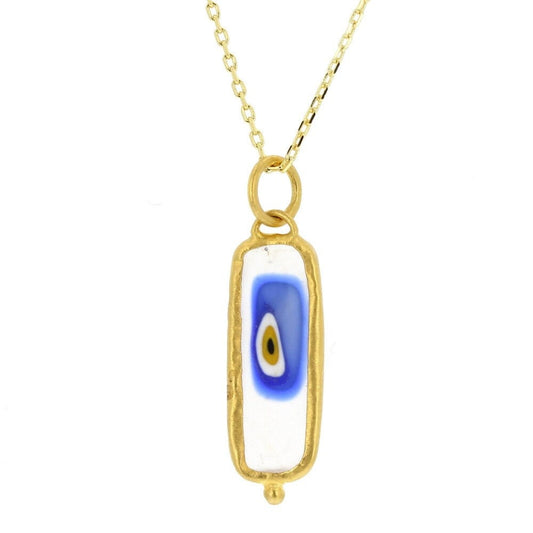 24Kt Multi Layered Silver Evil Eye Pendant