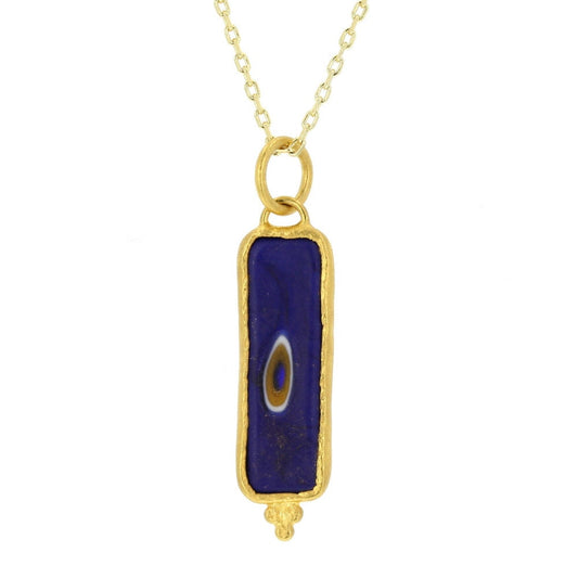 24Kt Outer Layered Silver Evil Eye Pendant