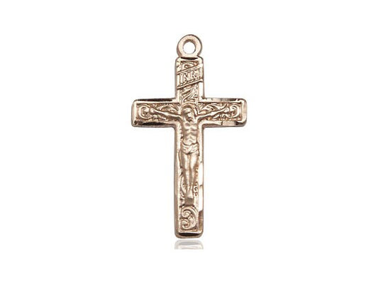 Gold Crucifix Pendant  1 X 1/2