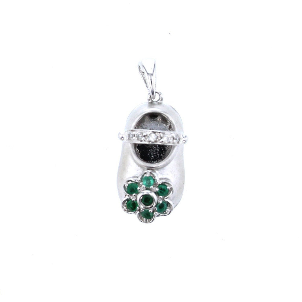  Gold Diamond & Colored Stone  shoe charm