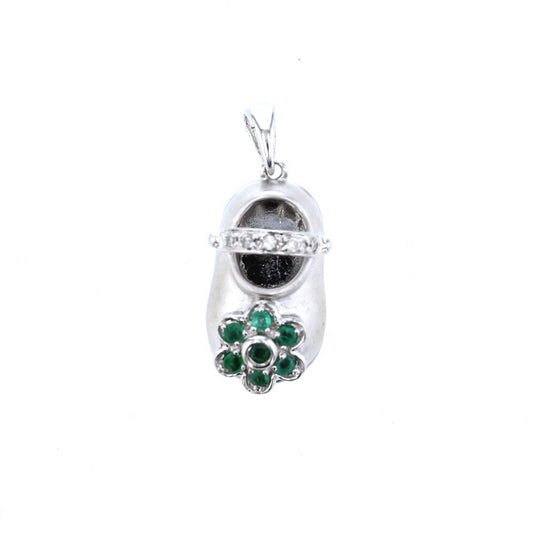  Gold Diamond & Colored Stone  shoe charm