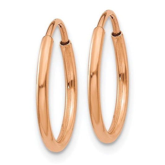 Rose Gold Endless Hoop Earring