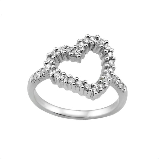 WG Diamond Heart  Ring