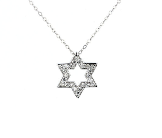 WG Slide Diamond Star of David Pendant