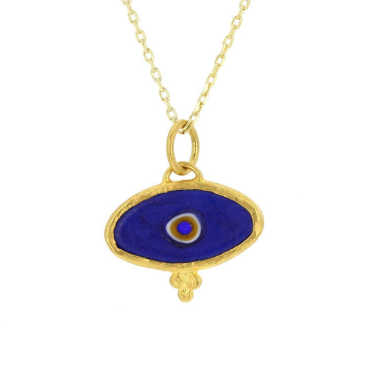 24Kt Full Layered Silver Evil Eye Pendant