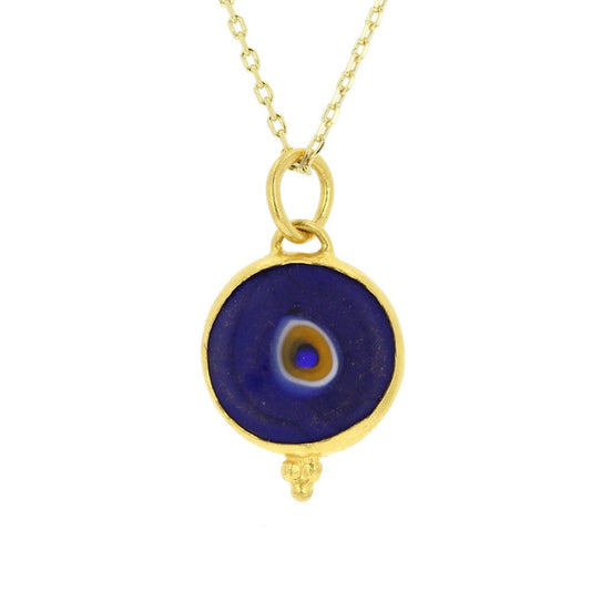 Eye Pendant, 24Kt Layered Silver Evil Eye Pendant